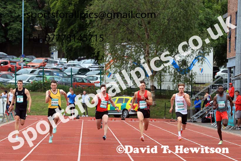 Decathlon 100 metres, 2024 EAP International Combined events, Hewcham, Northumberland.  Photo: David T. Hewitson/Sports for All Pics